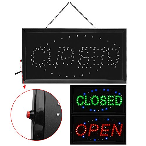 Boshen Led Open Signs Decor for Business Mart Shop Store Bar Cafe Barber ATM Now Open Sign Display On/Off Switch + Chain (2 in 1 Open Closed) - Thumbnail 2