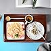 Reliancer Set of 3 Large Wooden Serving Trays w/Handles Nesting Breakfast Serving Trays Decorative Rectangular Wood Display Tray Set Nested Food Tray Butler Serving Tray for Kitchen Party Dinner