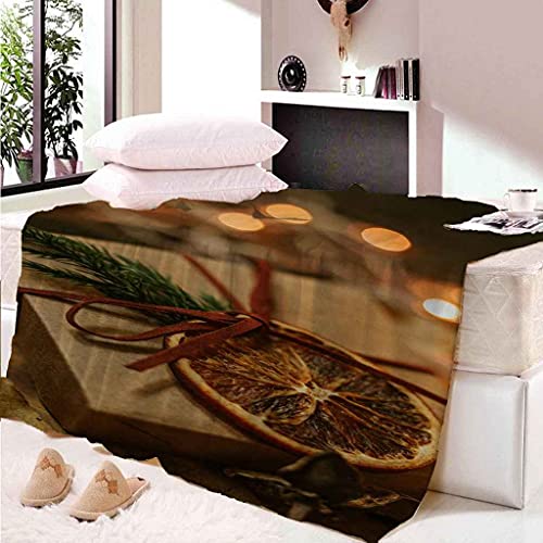 Couverture flanelle microfibre haut de gamme avec impression 3D tranches de citron - 5
