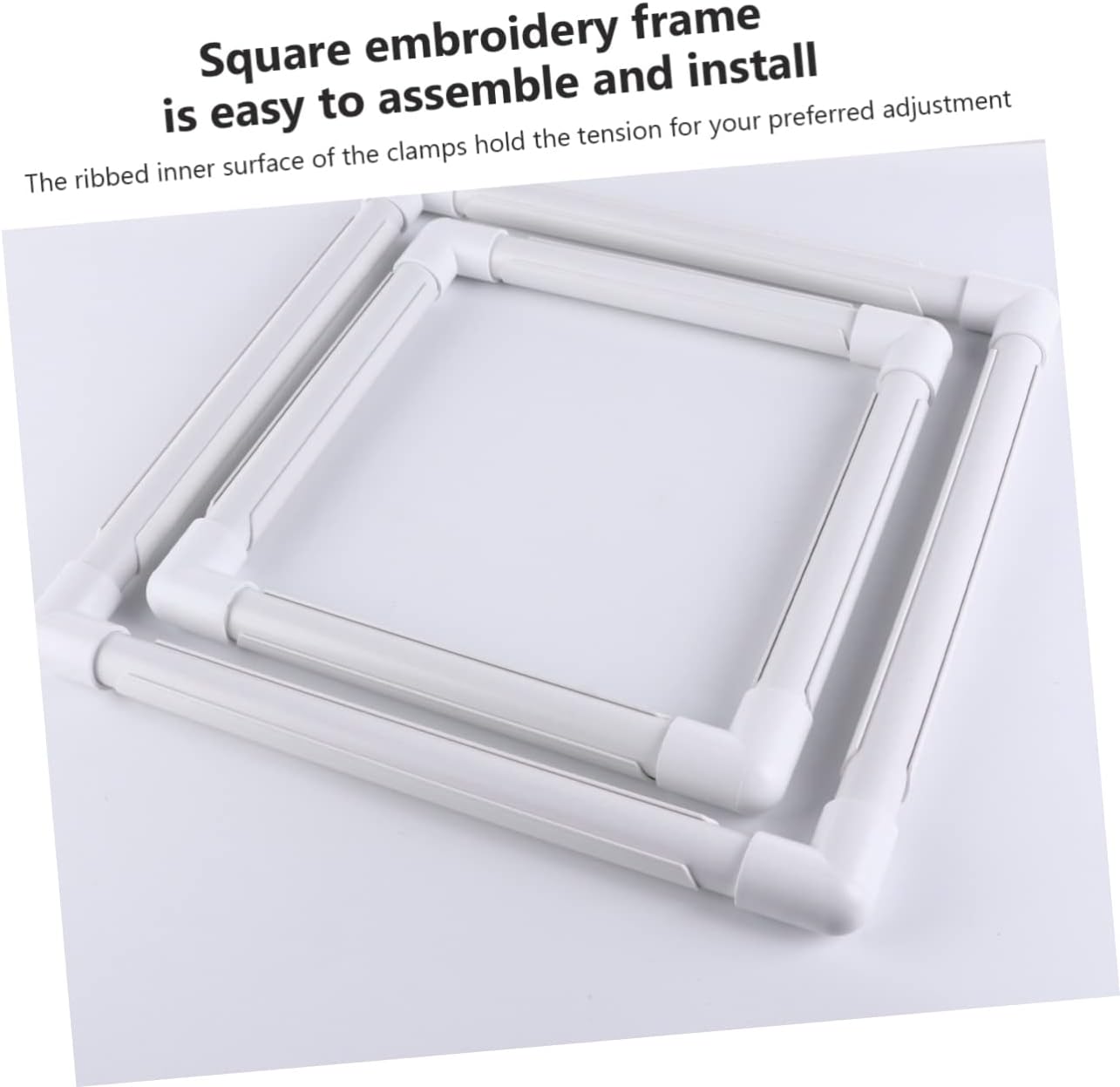 CORHAD Square Clip Frame for Embroidery Cross Stitch Plastic Hoops for DIY Needlework Projects Suitable for Crafts and Decorations