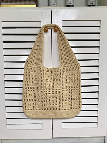 Grey Weave Bag 1 Piece, Retro Mesh Hollow Woven Bag, Stylish Vintage Design, Perfect for Cafe Dates and Vintage Outings4