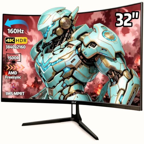 ZZA 32 4K Curved Gaming Monitor with FreeSync