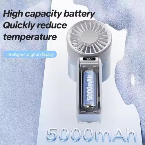 Ventilateur portable rechargeable batterie 5000 mAh autonomie prolongée - 5