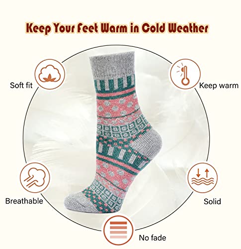 Image of Womens Wool Knit Winter Socks