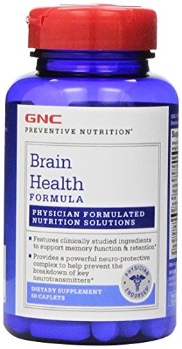 GNC Preventive Nutrition Brain Health Formula, 60 Caplets, Supports Memory Function
