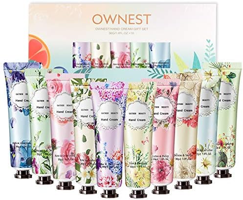 Ownest 10PCS Flower Fragrance Hand Cream Gift Set, Moisturizing for Dry Hand and Foot,Best Gift for Women,Christmas, Mother's Day, Birthday