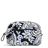 Vera Bradley Women's Cotton Mini Cosmetic Makeup Organizer Bag, Snow Lotus, One Size