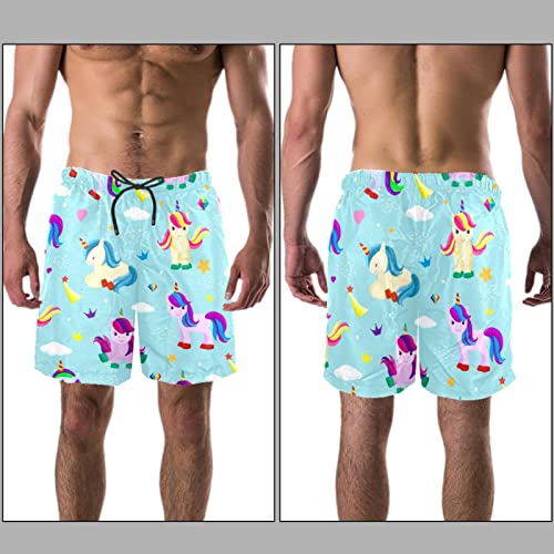 Maillots de bain pour hommes licornes short de plage léger