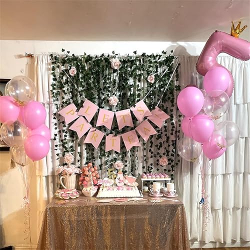 Image of 40 Inch 2nd Birthday Number Balloon, Pearl Pink Foil Giant Number Balloons 0-9 with Crown, for Kids Girls Women 20th Birthday Party Decor Baby Shower Anniversary New Year Party Decoration Supplies