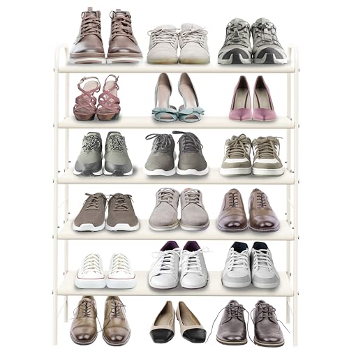 Image of Simple Houseware 5-Tier Shoe Rack Storage Organizer, White