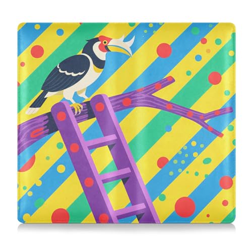 tplaotee Hornbill Bird - Funda de piel sintética para registro de coche y tarjeta de seguro, funda esencial para documentos, tarjetas, licencia