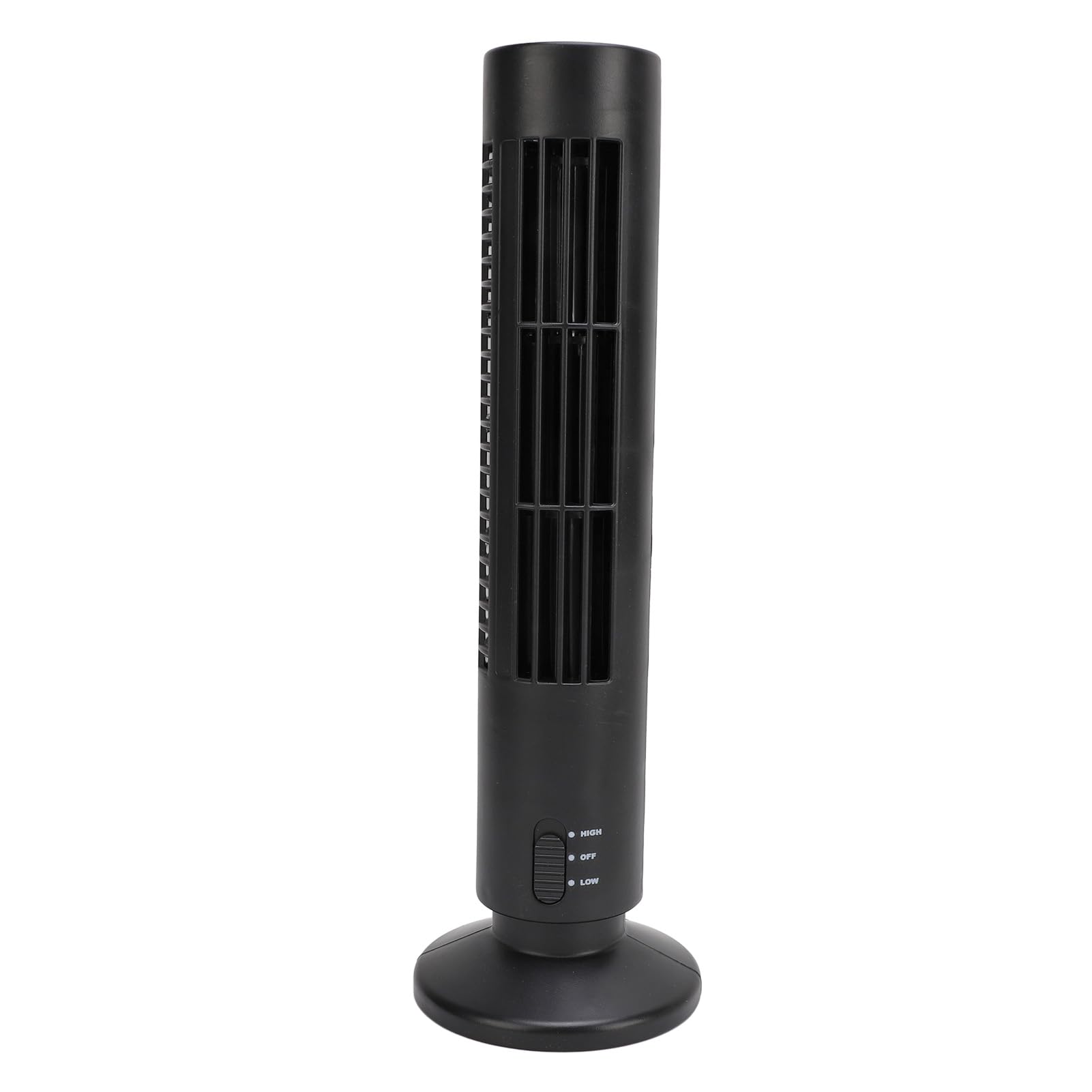 Portable USB Vertical Bladeless Fan, Mini Air Condition Fan Desk Cooling Tower Fan for Home/Office Color - Black-image-24