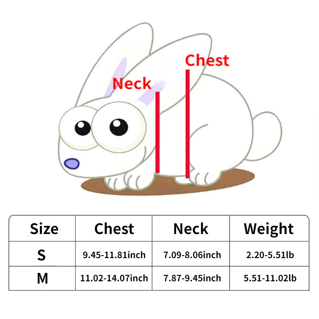 Rabbit Harness and Leash for Walking Escape Proof - Cute Skirt Mesh Breathable Bunny Vest Harness Outdoor Camping Hiking Training - Also Suit for Ferret Kittn Puppy Small Animals (Medium)