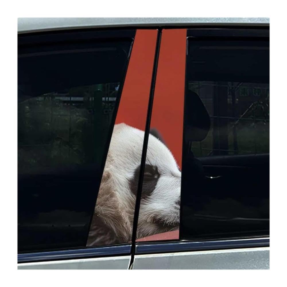 Body Parts 2pcs Car B Pillar Waterproof Stickers Panda Car Stickers Center Column Decals(E)