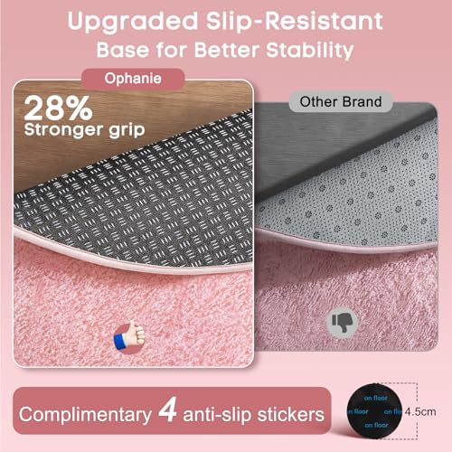 Ophanie Pink Fluffy Round Rug - Only $9.99 (57% Off)