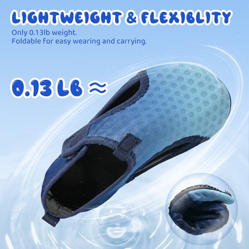 Image of WateLves Kids Water Shoes Toddler Girls Boys Barefoot Non-Slip Quick Dry Aqua Socks for Beach Swim Walking