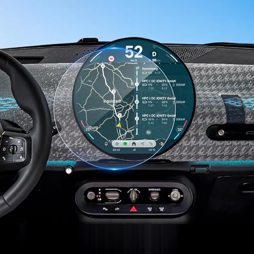 Coleya 2025 2026 Cooper/Countryman/Aceman Screen Protector for Mini 9.4-inch Round OLED Display, 9H Tempered Glass&Anti-Scratch 2025 Cooper 2 Door/Cooper S 4 Door Accessories New MINI Family 9.4'