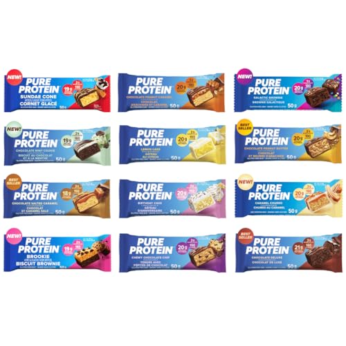 Pure Protein Bars Variety Pack 12 sabores barra de proteína miniatura 1