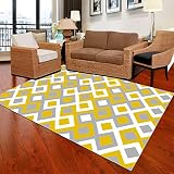 RUGMRZ Alfombra Comodidad Creativa Geométrica alfombras Infantil Amarillo alfombras Online Baratas Outlet alfombras alfombras a Medida Online Alfombra Silla Ruedas 200x300CM