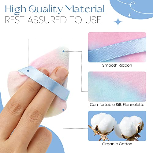 image for MOTZU 6 Pieces Pure Cotton Powder Puff, Made of Cotton Velour in Trian