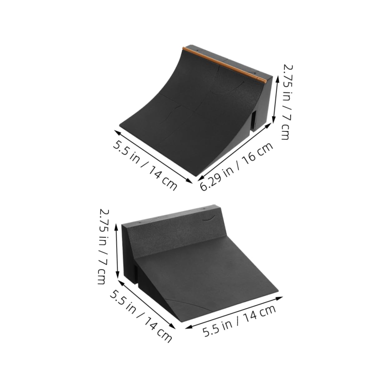 HANABASS Finger Skateboard Ramp 2 Pack Plastic Skateboard Accessories for Kids Fingerboard Park Training and Play - Image 2