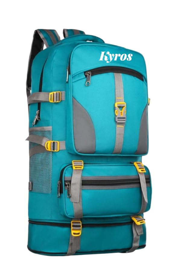Water Resistant Rucksack For Hiking Trekking And Travel - Rucksack - 90LBlack Waterproof Backpack (Black,-image-38