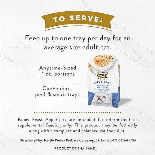 Fancy Feast Purina Lickable Appetizers Grain Free Wet Cat Food Topper Ocean Fish Appetizer with a Shrimp Cat Food Topper - 1.1 oz. Trays,(Pack of 20) - image 7