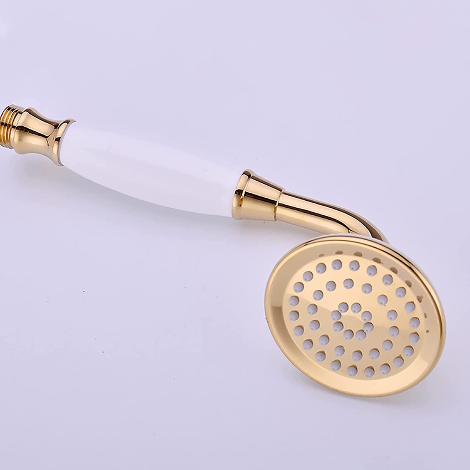 Bateria wannowa z wylewką ścienną, mosiężna, obrotowa 360°, bateria mieszająca do wanny, bateria natryskowa w kształcie telefonu z słuchawką prysznicową, bateria łazienkowa z,Gold