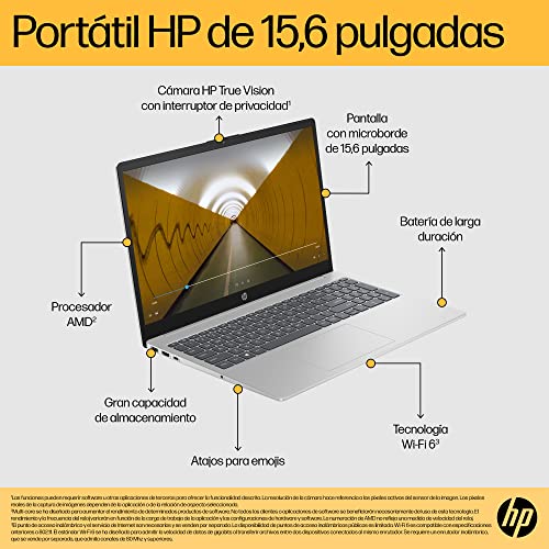 Miniatura 4 de Hp 15-Fc0243ns - Ordenador Portátil De 15.6 Fhd Amd Ryzen 7-7730u, 32 Gb Ram, 1000 Gb Ssd, Amd Radeon Graphics, Windows 11, Copilot Pc Plata - Teclado Qwerty Español, 32gb, 1000gb