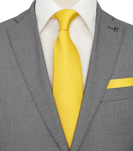 Image of Classic Tie and Pocket Square Set for Men, 3.2-Inch Standard Width