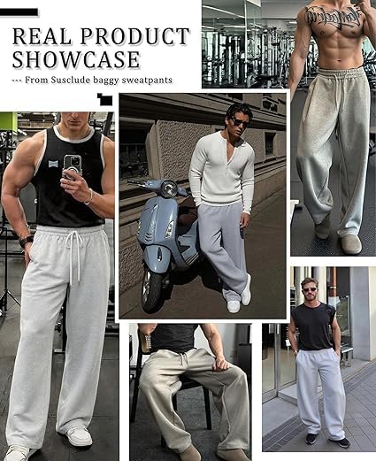Image of O3e Men's Polycotton Loose Fit Track Pants with Elastic Waistband & Side Pockets | Comfortable Joggers for Casual & Gym Wear