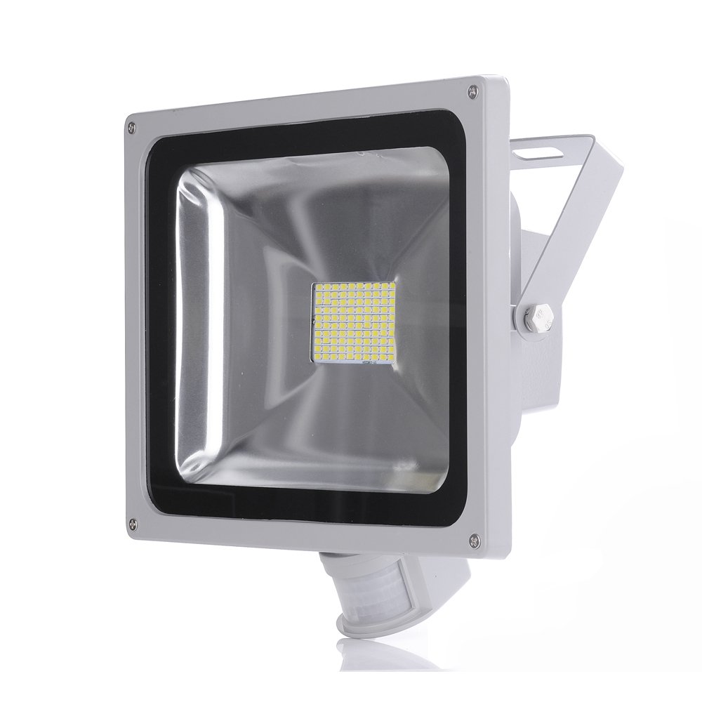 2x 80W SMD Fluter mit Bewegungsmelder LED Strahler Kaltweiß kaltweiss Licht IP65 Wasserdicht LED Lampe Wandleuchter Flulicht Flutbeleuchtung LED Gartenlampe Außenstahler