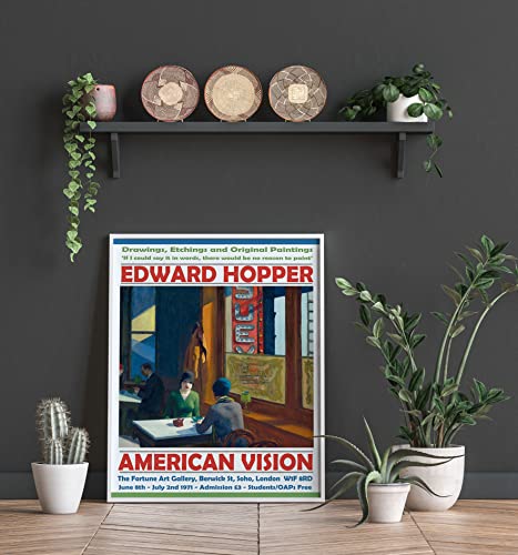 Affiche Edward Hopper : Poster Exposition Wallbuddy 28x36 cm - 2