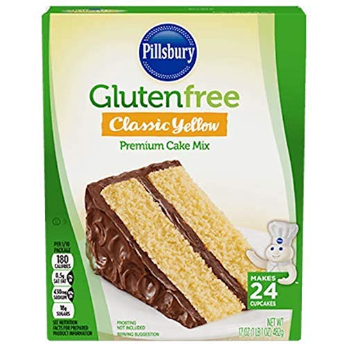 Pillsbury Gluten Free Classic Yellow Cake Mix, 17-Ounce (Pack of 12)