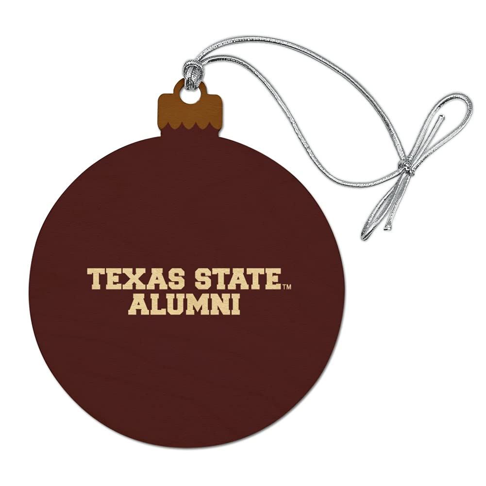 GRAPHICS & MORE Texas State Alumni Wood Christmas Tree Holiday Ornament