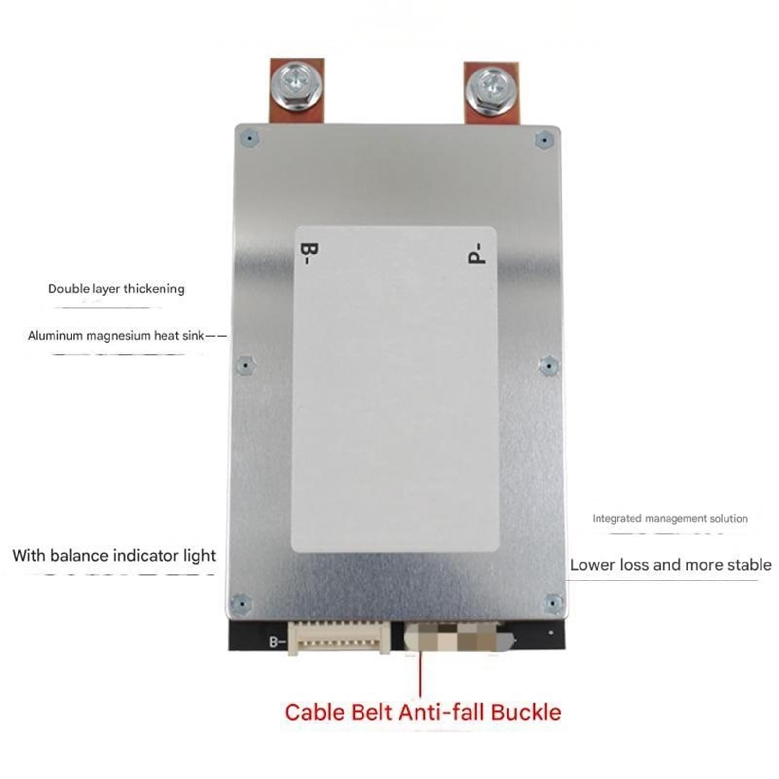 Placa de protección batería balanceada BMS Litio ternario 7 s y 24 V, 300 A, diseño Puerto común con balanceo Celdas Activo Tablero BMS