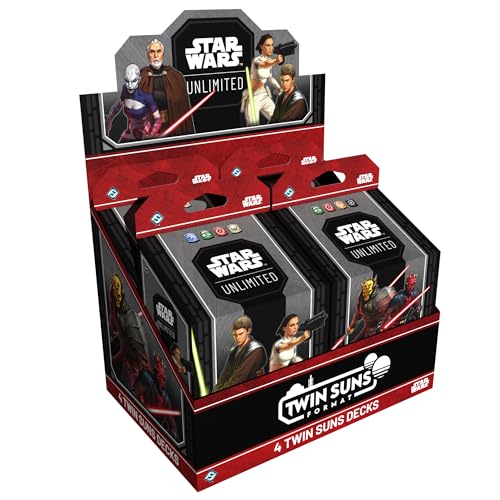 Asmodee | Star Wars: Unlimited TCG | Twin Suns DECK DISPLAY | 4 Prebuilt 80-Card Multiplayer Decks | Clone Wars Leaders | Legendary Cards & Exclusive Content | From Age 12 | 3 to 4 Players | 20 Min
