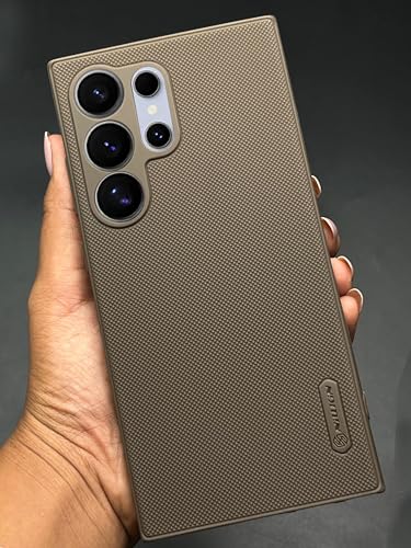 Image of NIUKIN Super Frosted Shield Pro Soft Back Case for Samsung Galaxy S24 Ultra | Shockproof Scratchproof Cover (Desert Titanium)