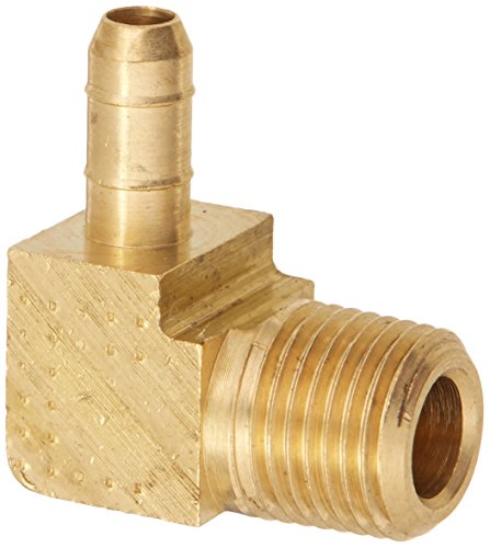 Parker Hannifin 229-4-2-pk5 Dubl-Barb Male Elbow Fitting, Brass Body, 1/4