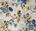 Floral Rose Blue Poly Cotton 60 Inch Fabric By the Yard (F.E.)