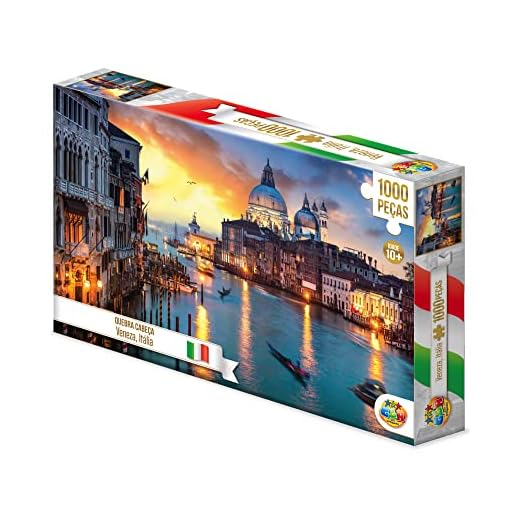 Quebra Cabeça 1000 Peças Veneza Itália, GGB Plast