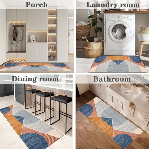 Tapis salon pour couloir long de 80 x 350 cm style vintage - 8