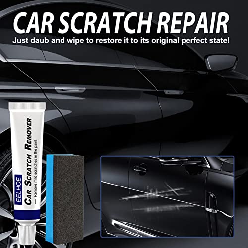 Kit de Reparo de ArranhõEs de Carro, Conjunto de Cuidados de Pintura Com Pasta de Polimento de Cera