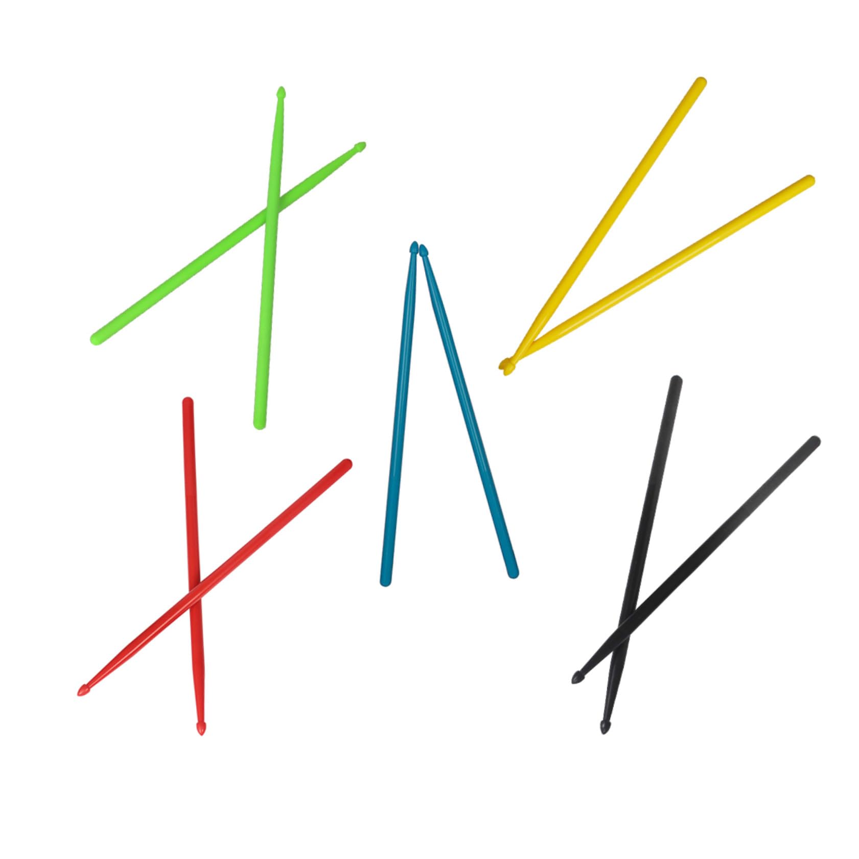 5 Paar Nylon Drumsticks 5a Schlagzeugstöcke mit Gutem Gewichtssinn und Ermüdungsentlastung Einfaches Design für Band und Café Auftritte Zufällige Farbe