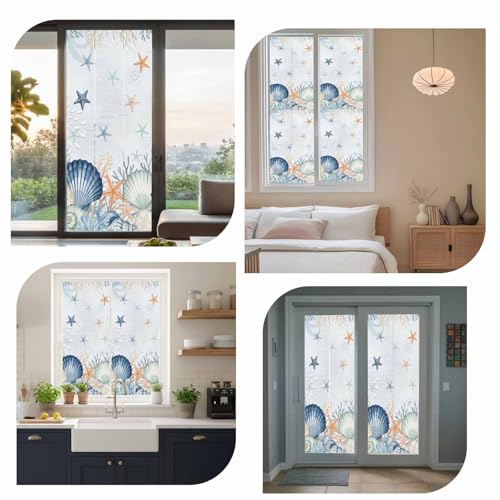 Vinilo adhesivo para ventanas 17.7"x39.3" azul miniatura 4