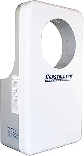 Constructor Circular Durable Plastic High Speed Commercial 1450W Automatic Low Noise Infrared Hand Dryer - White