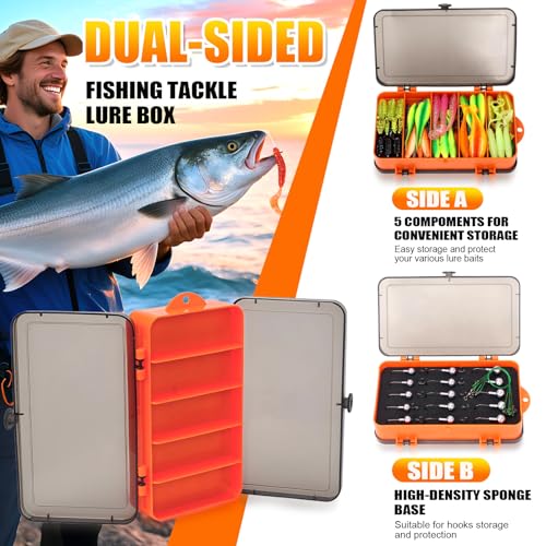Kit de Señuelos de Pesca, Caja de Equipamiento con 91 Piezas incluyendo Cola Swimbaits, Gusanos Suaves, Cabezas Jig para Pesca, Líderes y Anzuelos miniatura 2