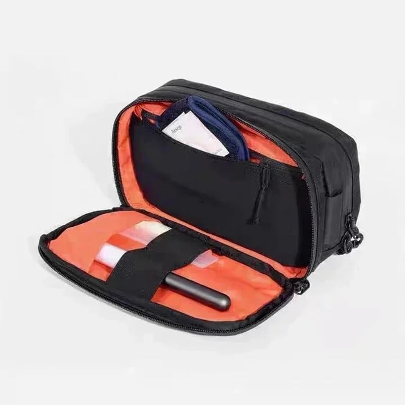 Neceser Neceser Resistente al Agua de Nailon, Kit de organización eficiente con Compartimentos Dobles Necessaire(X-Pac)