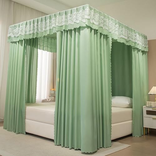 HDSDVNON Cortinas De Cama con Dosel De 4 Postes: Elegantes Cortinas For Camas Individuales, Matrimoniales, Queen Y King, Decoración For Dormitorios De Adultos Y Niñas.(#5,#11)