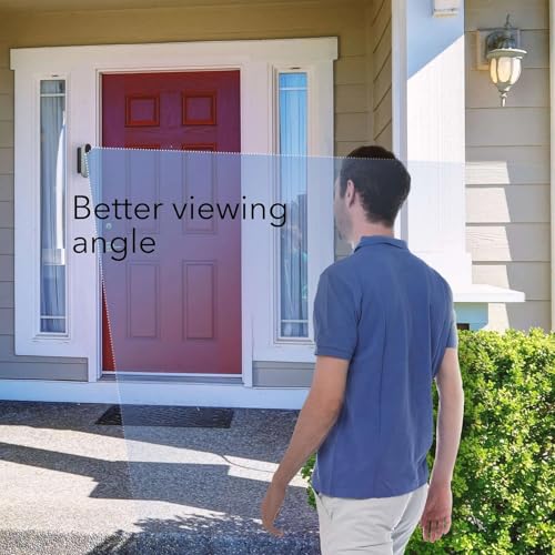 Wasserstein Horizontal Adjustable Angle Mount ONLY Compatible with Google Nest Doorbell (Wired, 3rd & 2nd Gen), 35°–55° Wedge Bracket – NOT Compatible with Nest Doorbell (Battery) – Made for Google